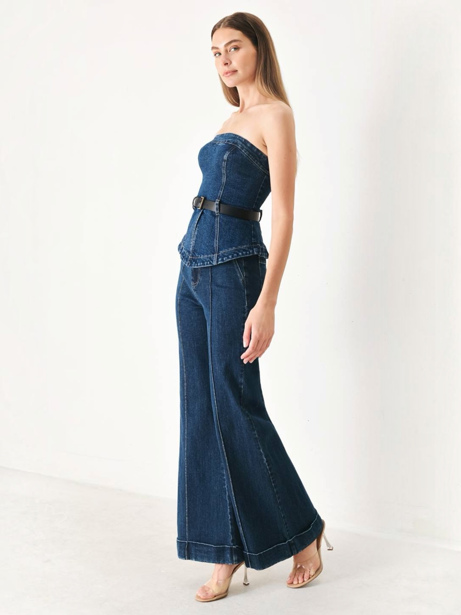 Sophia Top &amp; Pants Denim Set