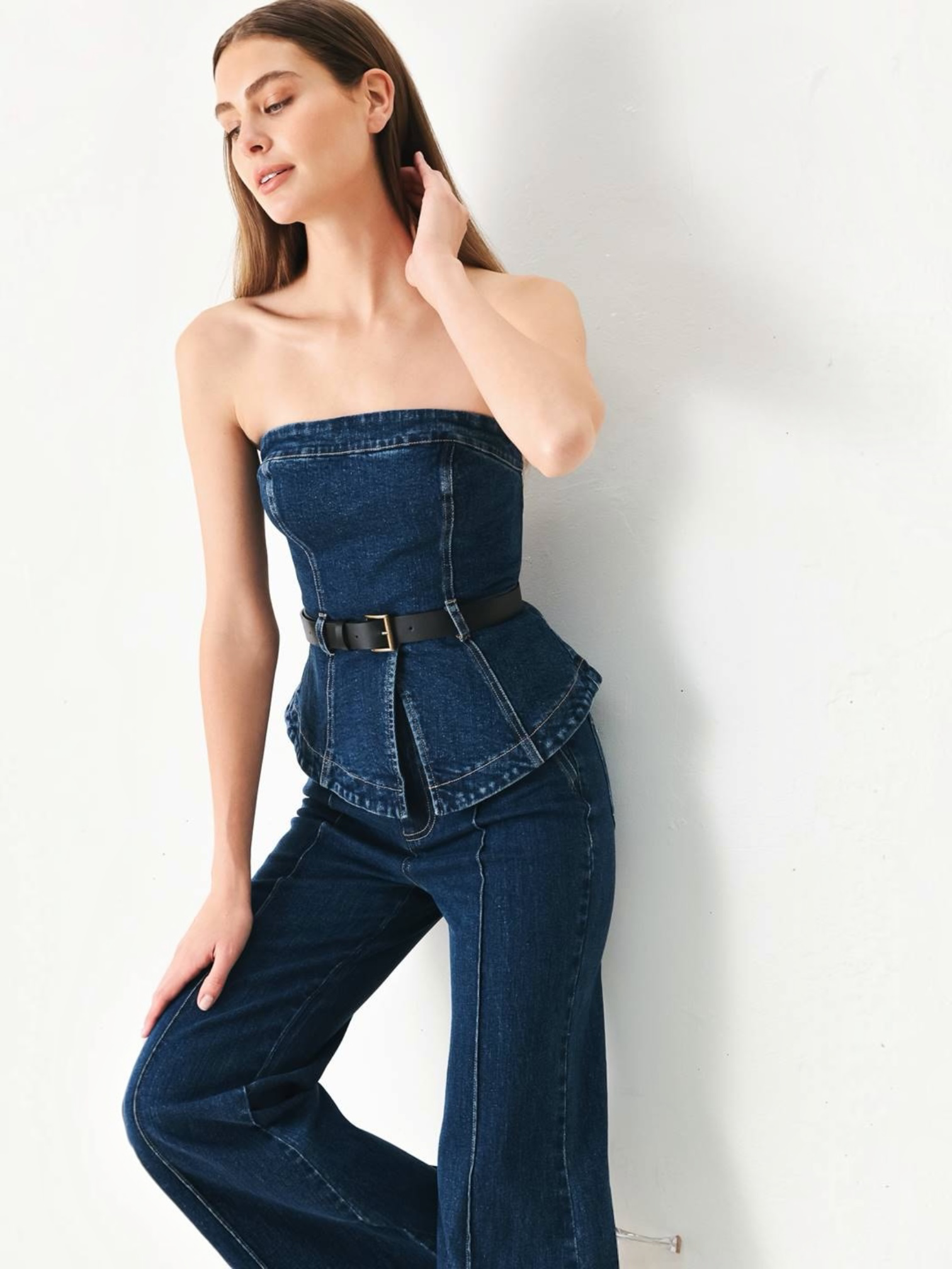 Sophia Top &amp; Pants Denim Set