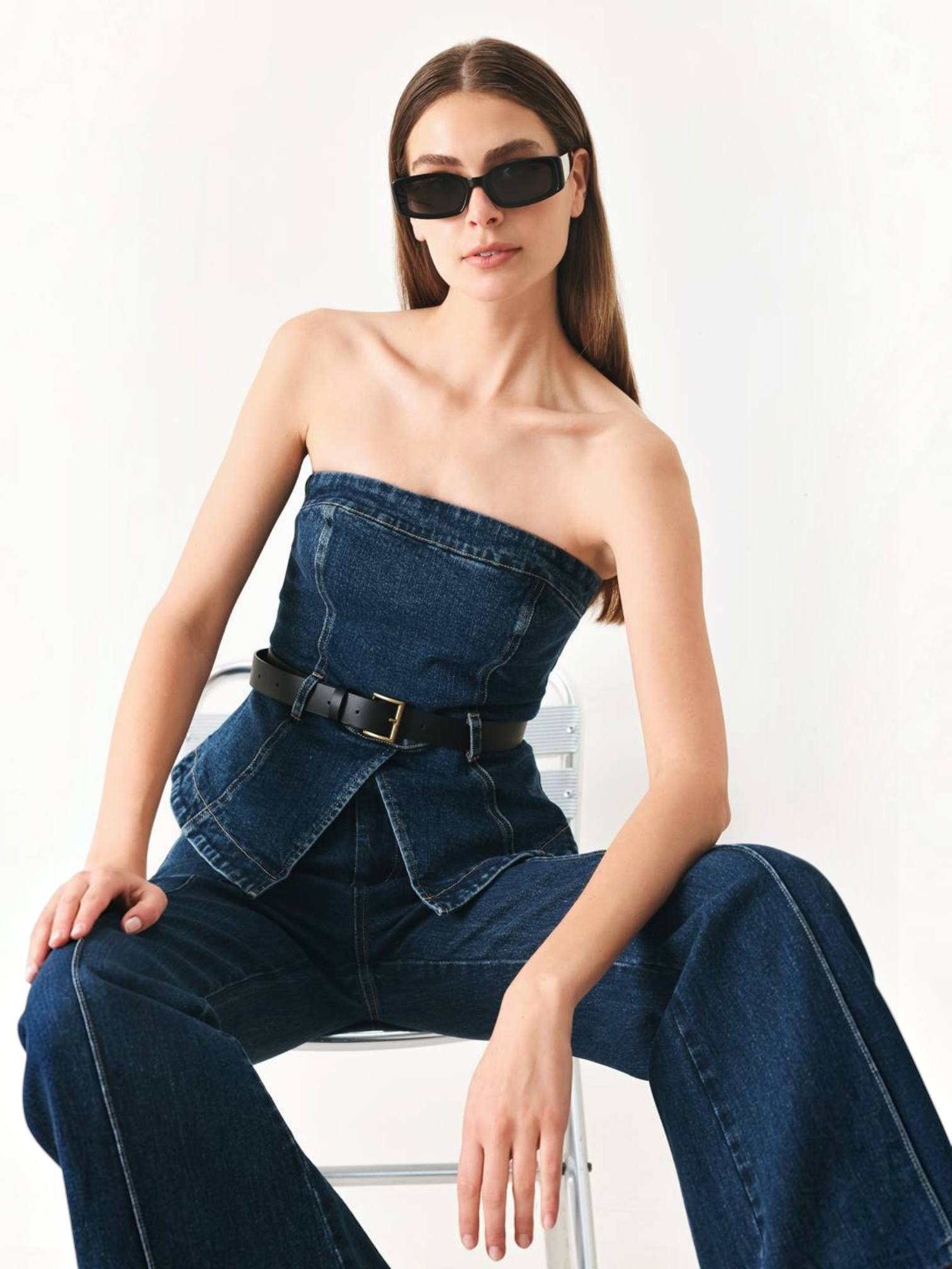 Sophia Top &amp; Pants Denim Set