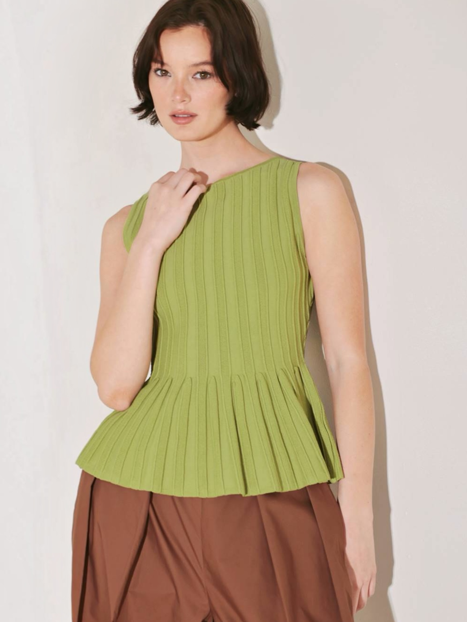 Sabrina Peplum Knit Top