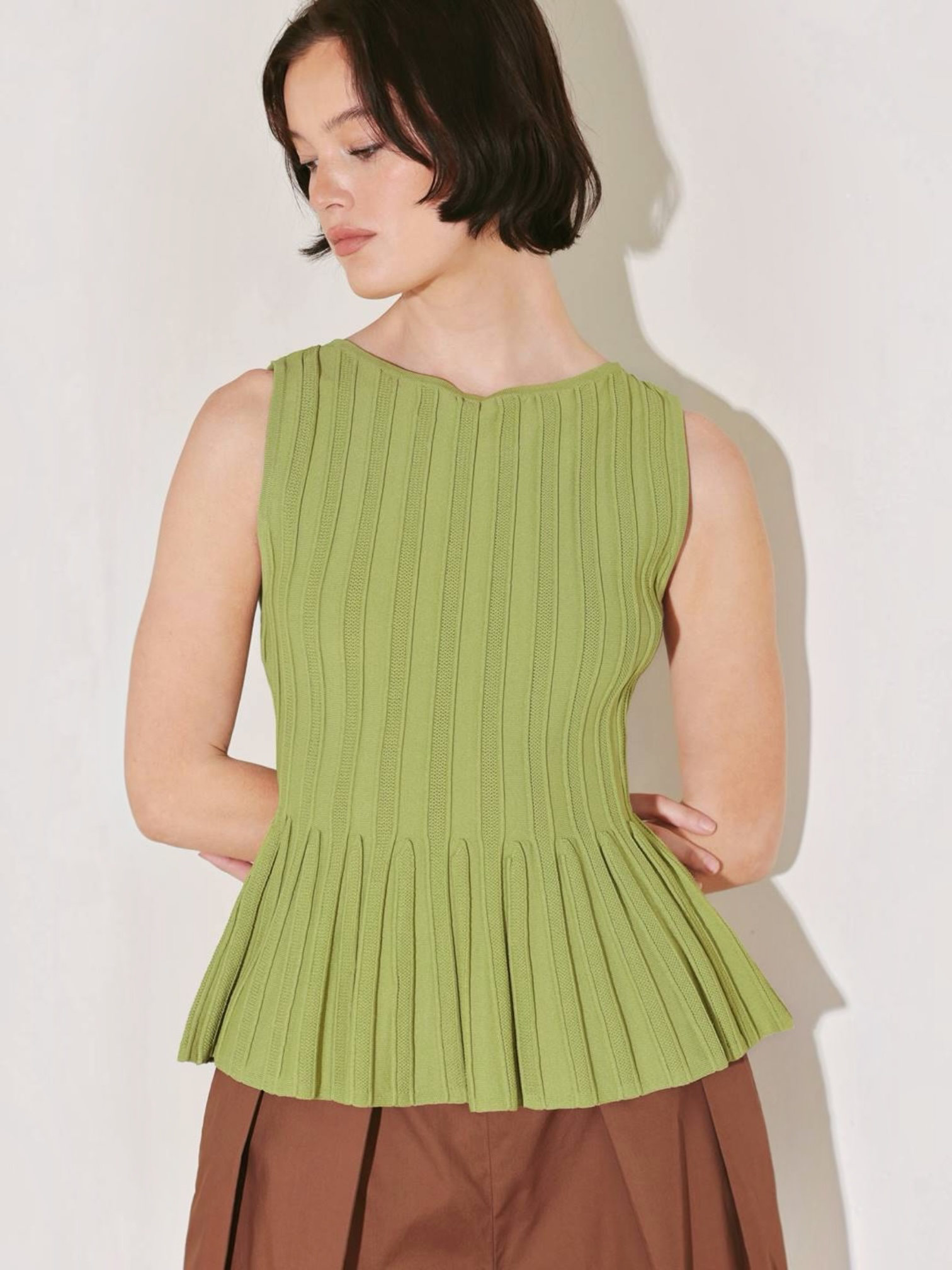 Sabrina Peplum Knit Top