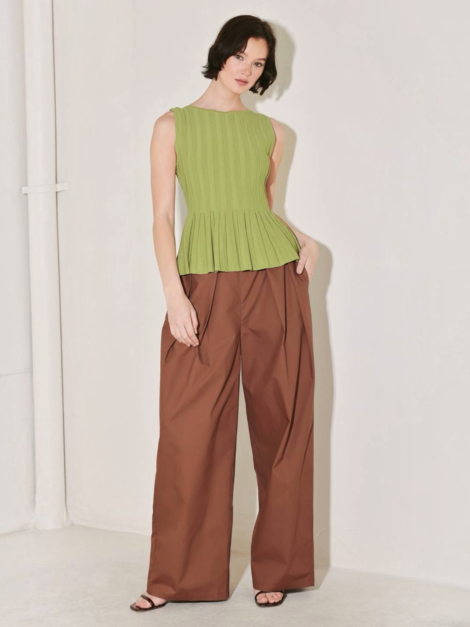 Sabrina Peplum Knit Top