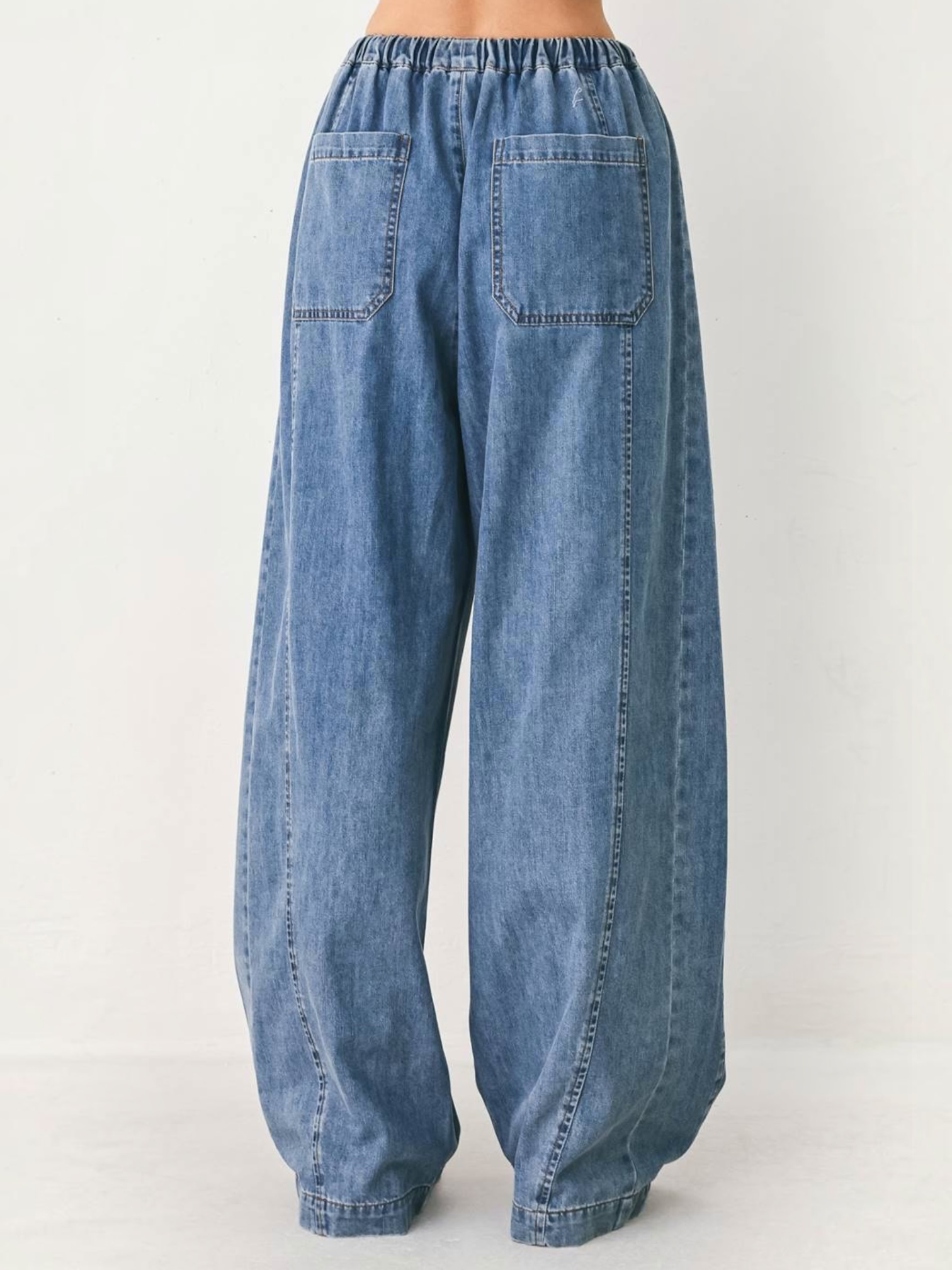 Cindy Washed Denim Bottoms