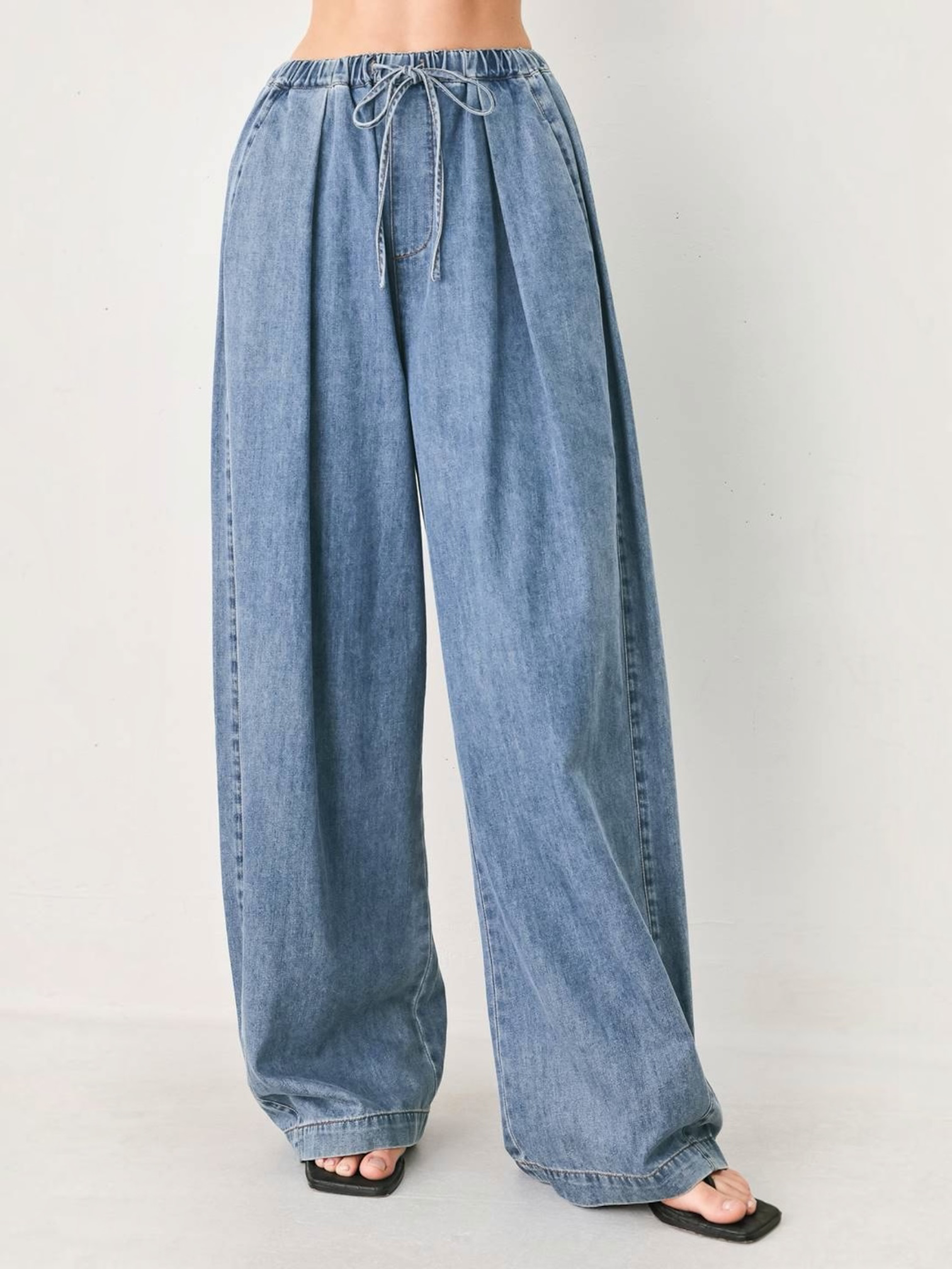 Cindy Washed Denim Bottoms