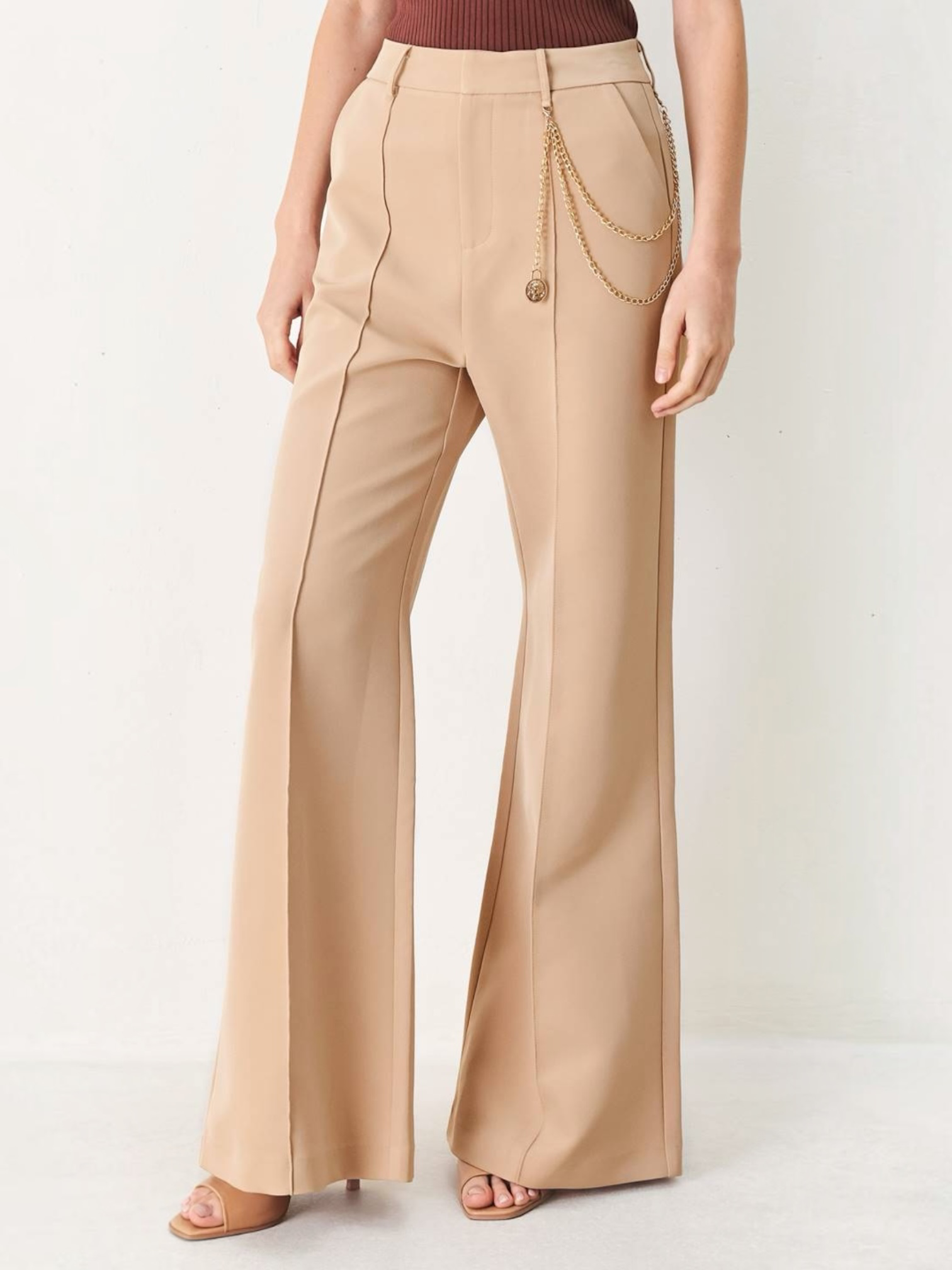 Nelly Woven Camel Bottoms