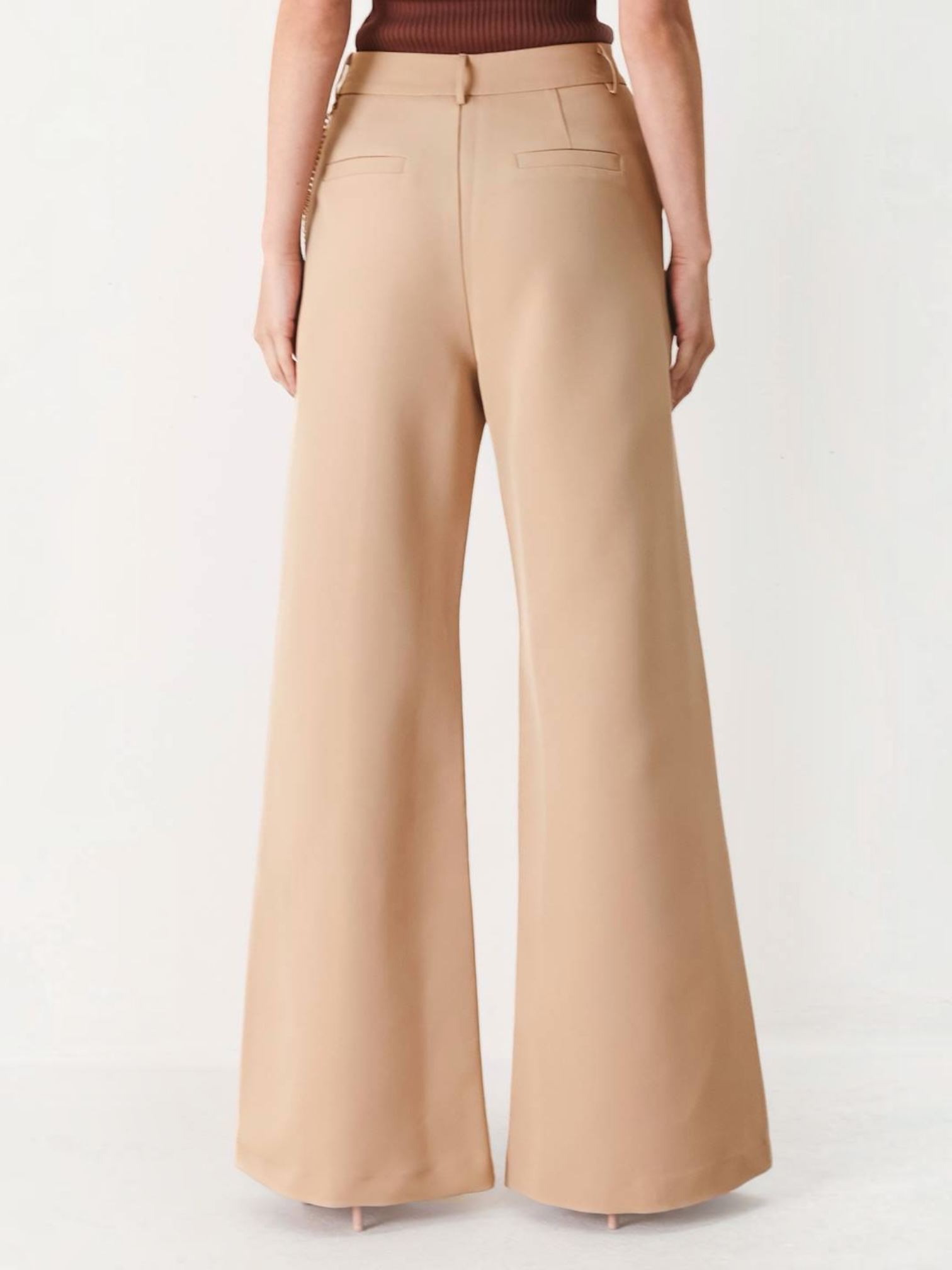 Nelly Woven Camel Bottoms
