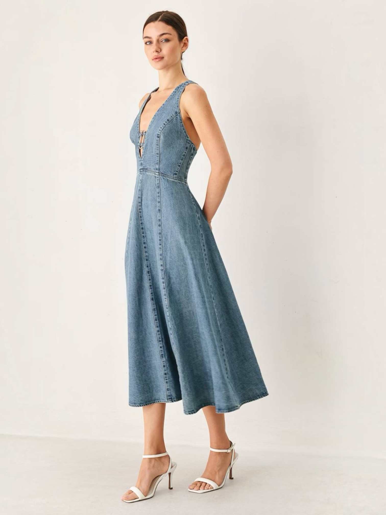 Candice Denim Midi Dress