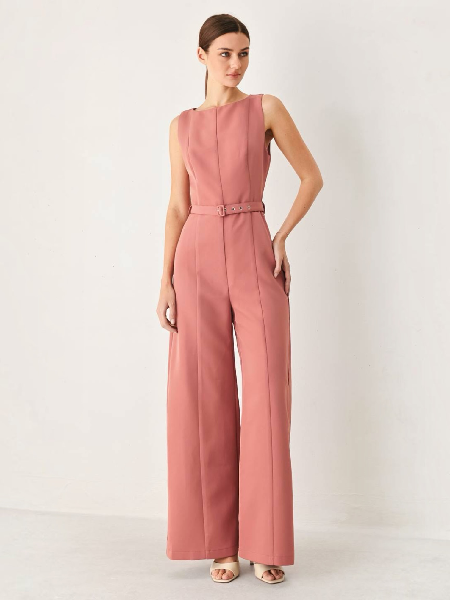 Carina Woven White Jumpsuit