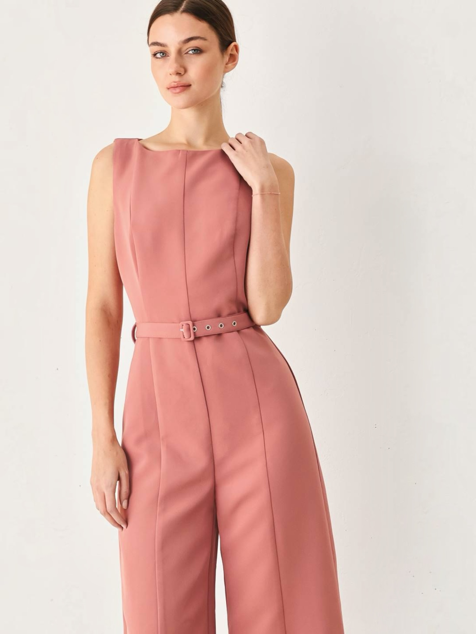 Carina Woven White Jumpsuit