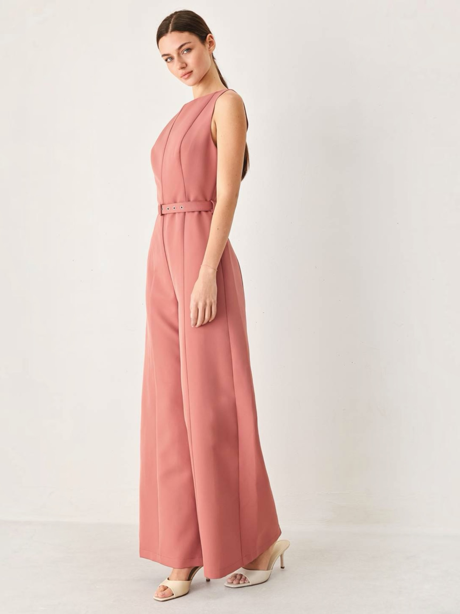 Carina Woven White Jumpsuit