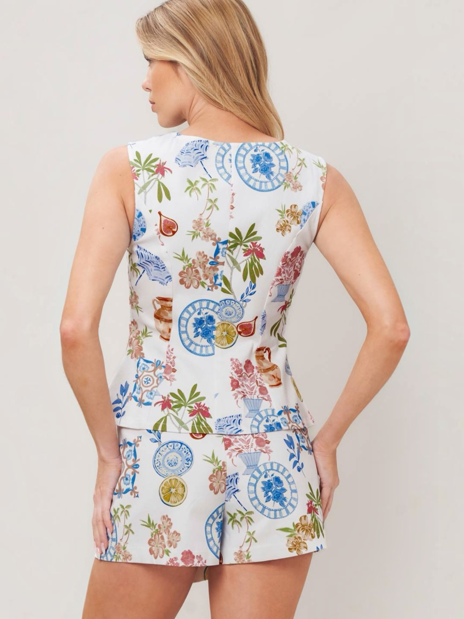 Dalia Woven Printed Vest