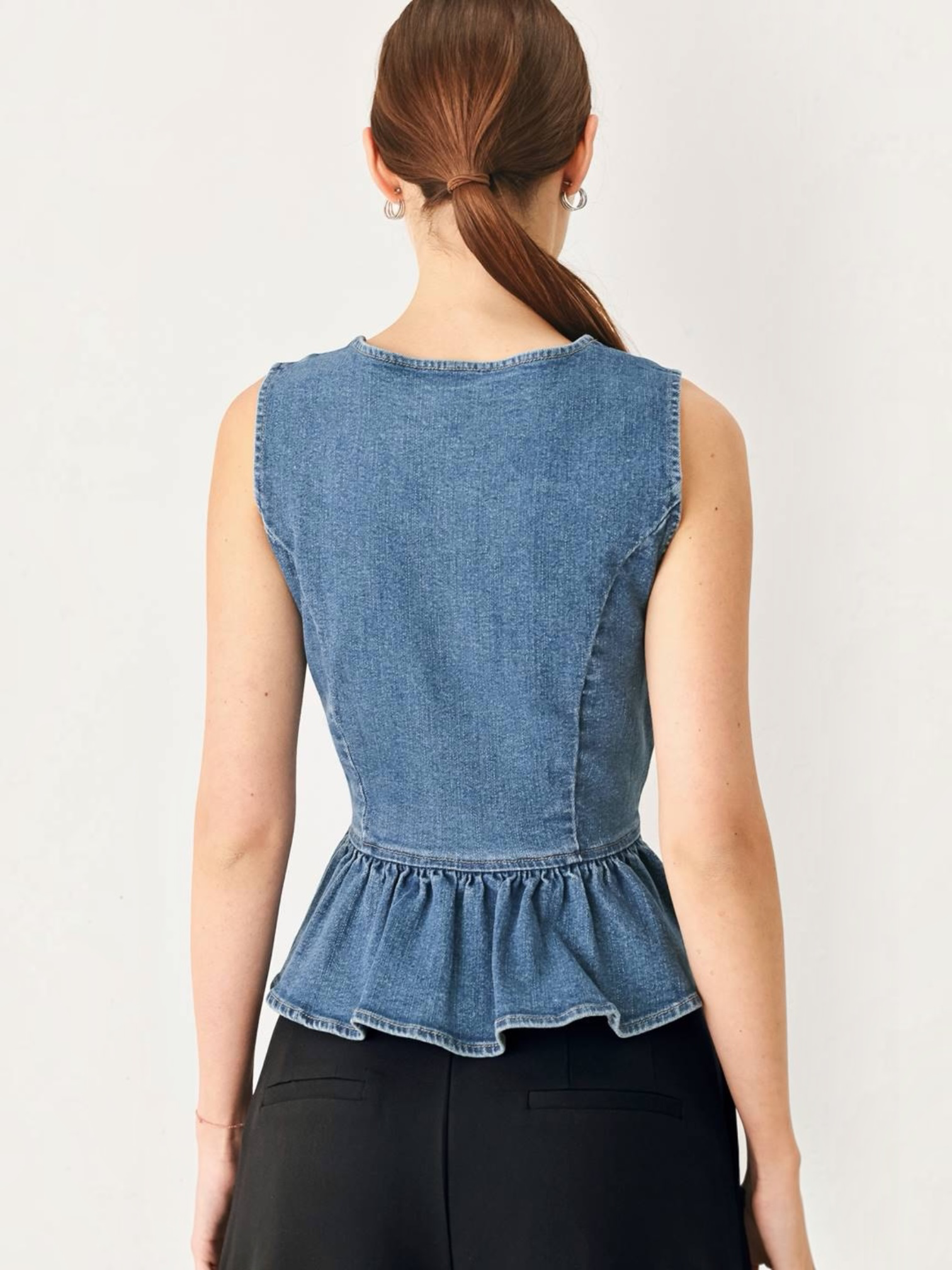Chloe Washed Denim Vest
