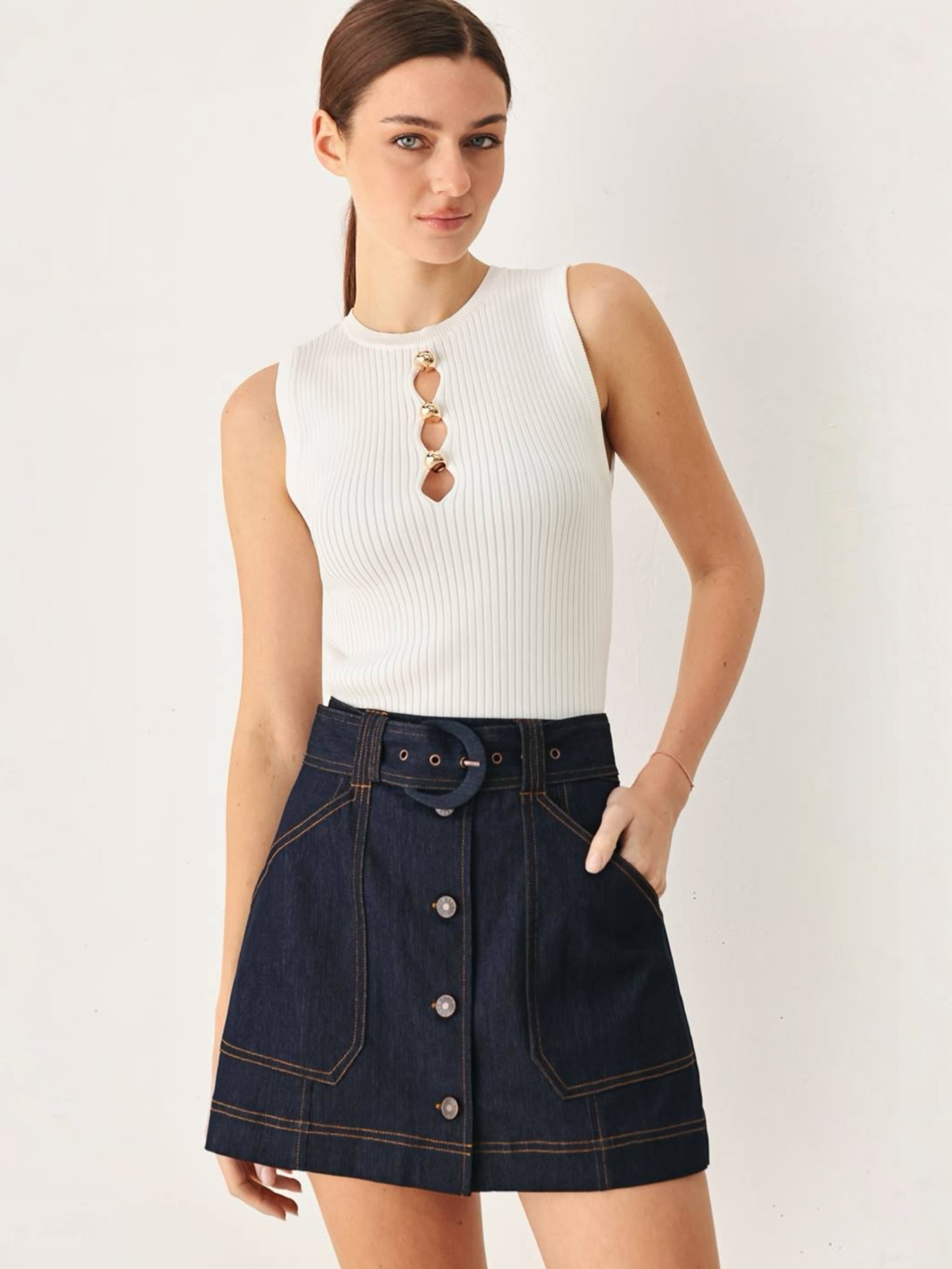 Raffaela Demin Skort