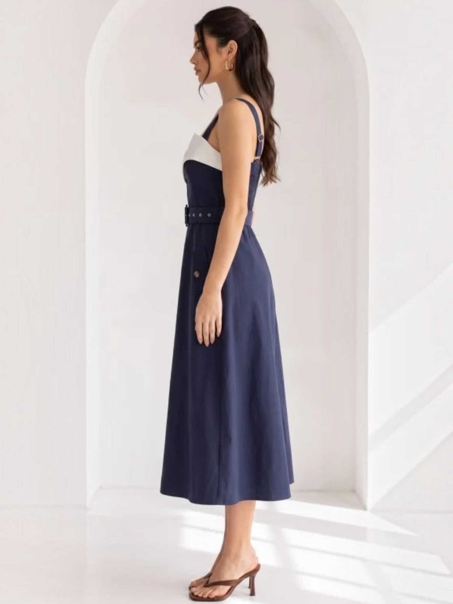 Amber Midi Navy Dress