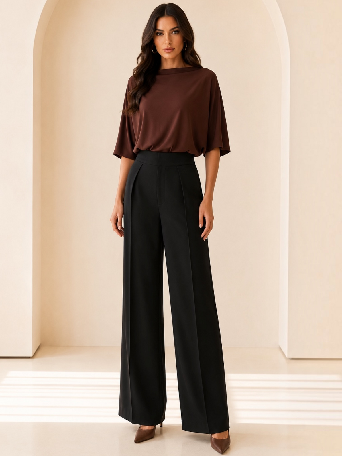 Nidia Woven Black Pants