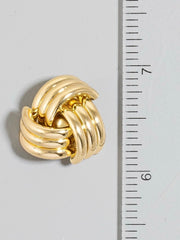 Layered Triple Knot Stud Earrings