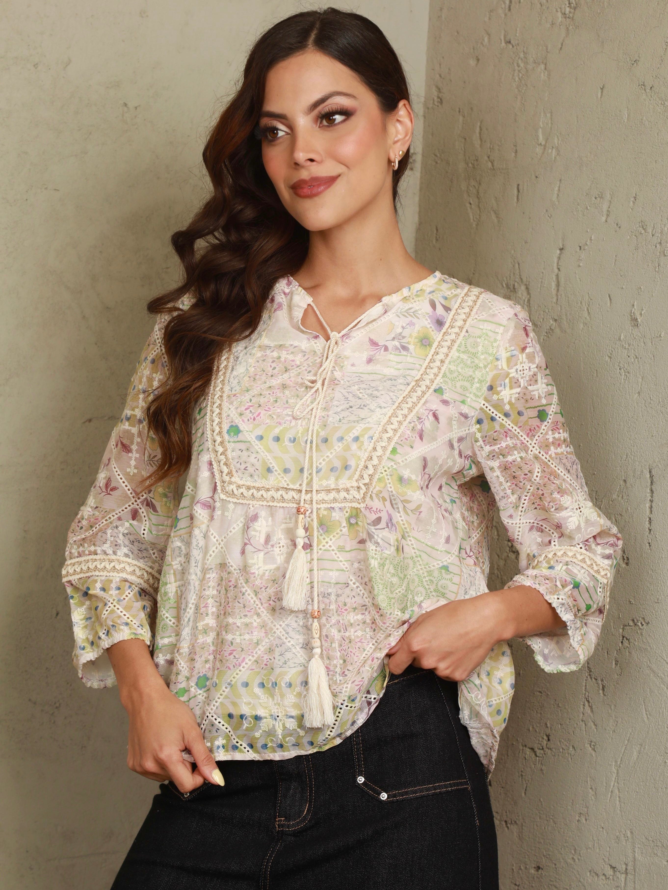 Aly Wildflower Lace Blouse – Beashion Boutique