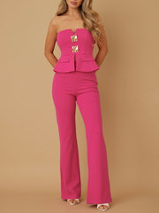 Sofia Top & Pants Hot Pink Set