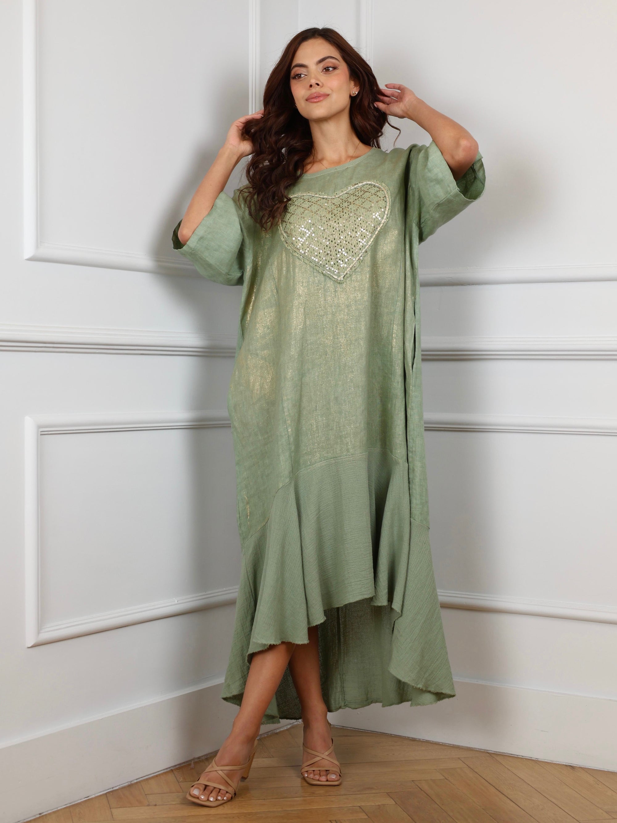 Valentina Heart of Linen Dress