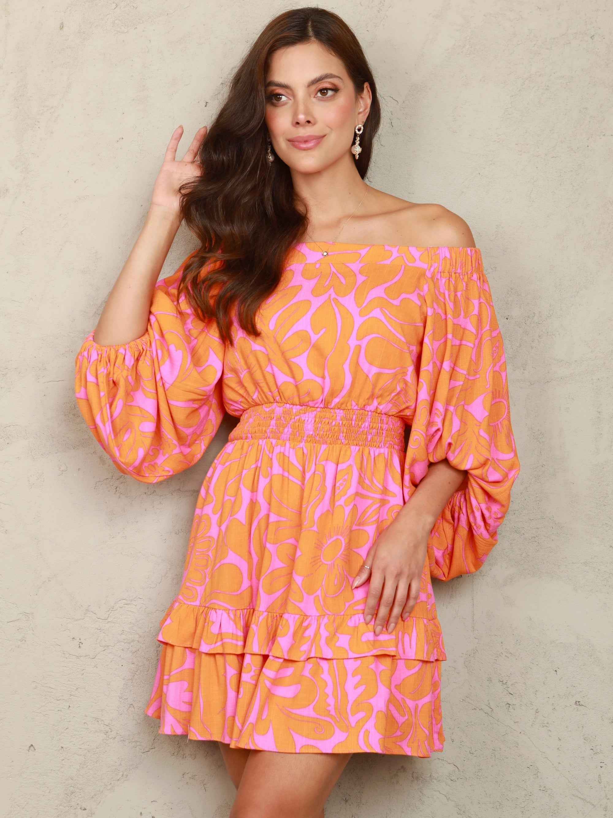 Valeria Off Shoulders Mini Dress