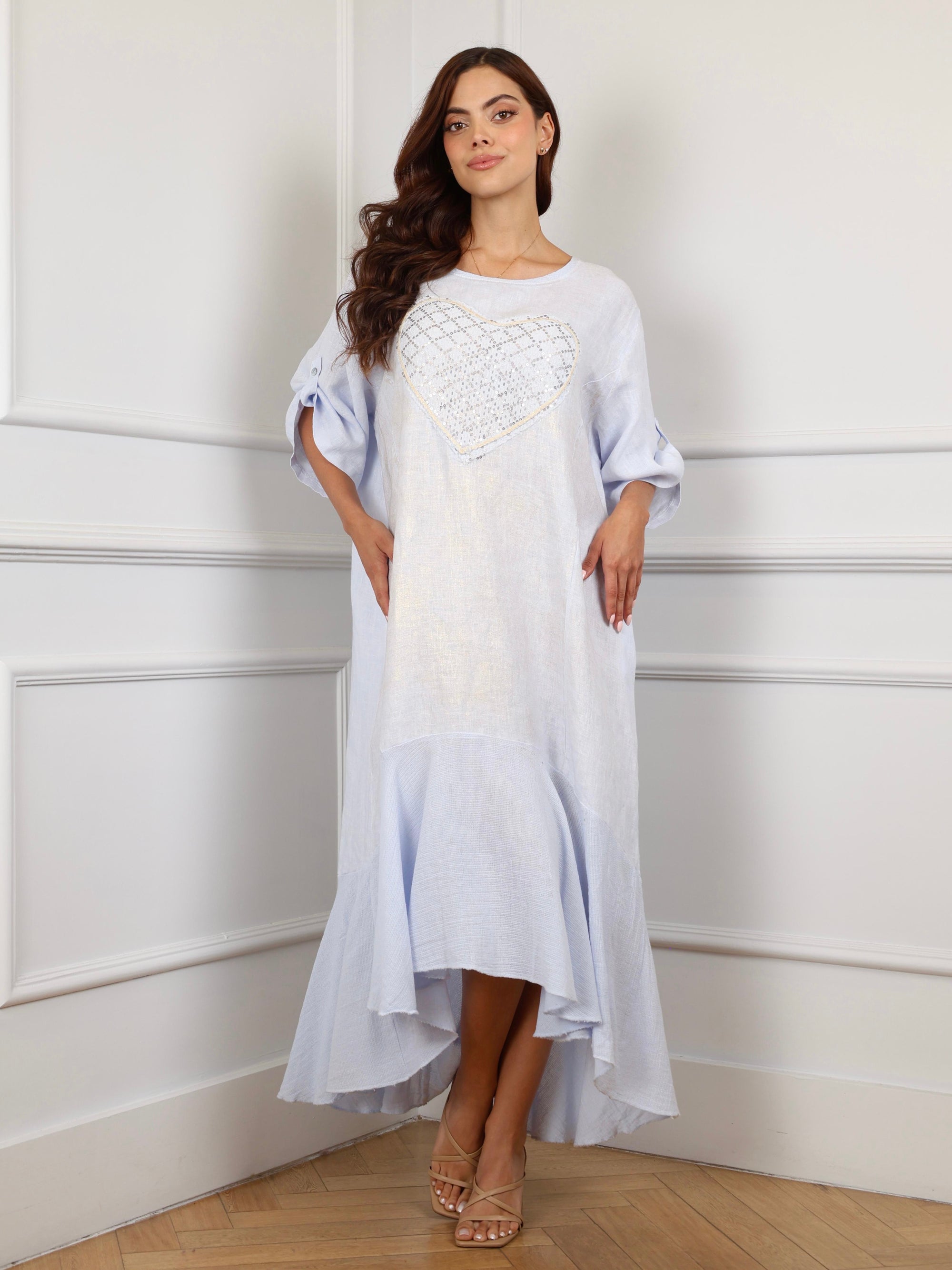Valentina Heart of Linen Dress
