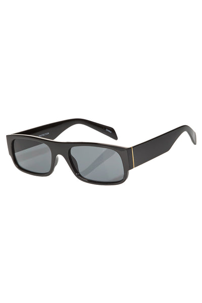 Black Acetate Rectangle Sunglasses #7672